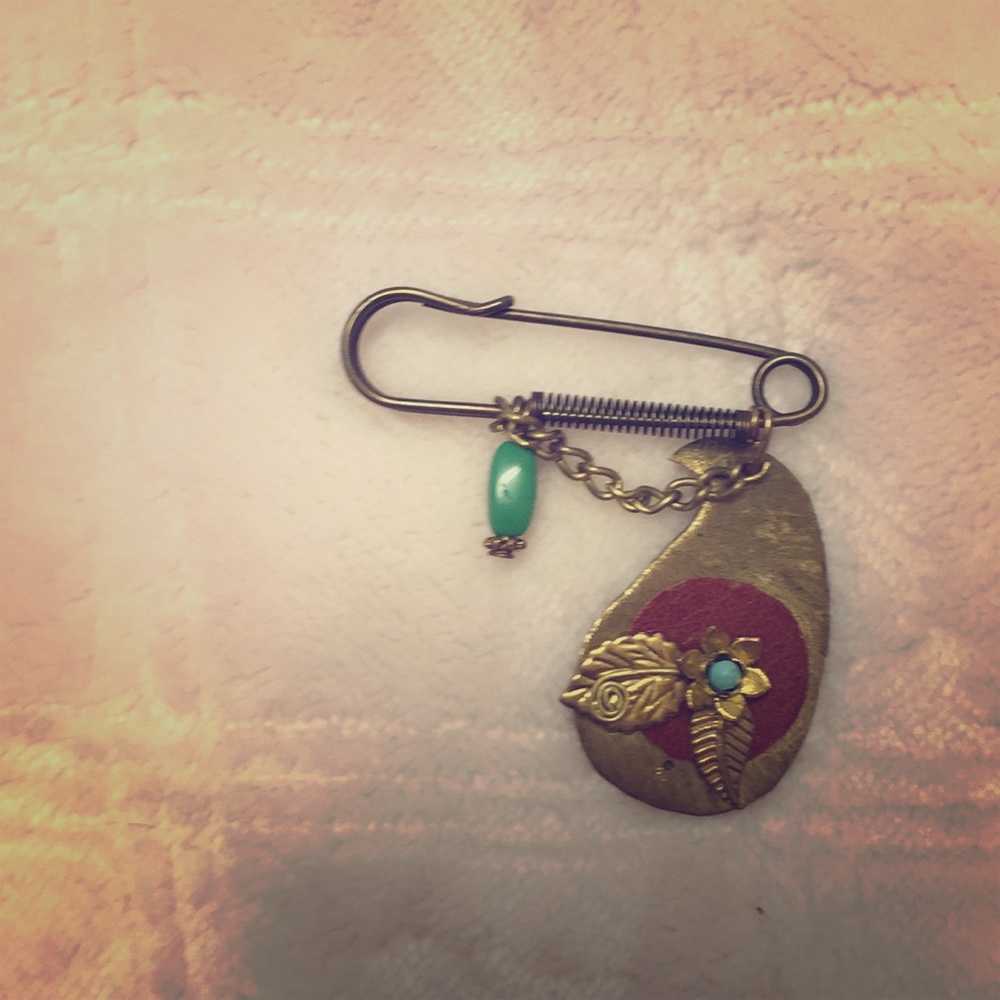 hand made paisley pin